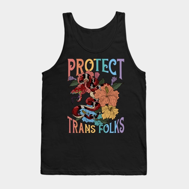 Protect Trans Folks Protect Trans Rights Gift For Men Women Tank Top by FortuneFrenzy